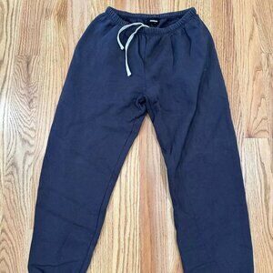 Monrow Deluxe Sweatpants in Faded Black, Size S